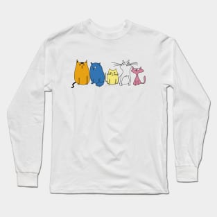 Five Fun Cats Long Sleeve T-Shirt